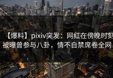 【爆料】pixiv突发：网红在傍晚时刻被曝曾参与八卦，情不自禁席卷全网