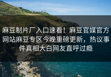 麻豆制片厂入口速看！麻豆官媒官方网站麻豆专区今晚重磅更新，热议事件真相大白网友直呼过瘾