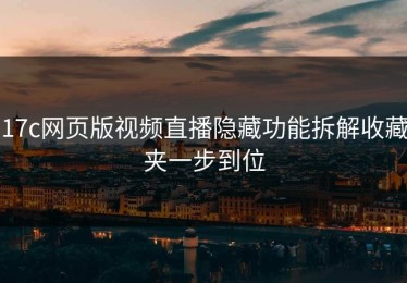 17c网页版视频直播隐藏功能拆解收藏夹一步到位