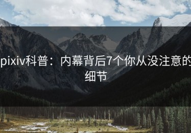 pixiv科普：内幕背后7个你从没注意的细节