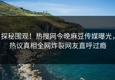 探秘围观！热搜网今晚麻豆传媒曝光，热议真相全网炸裂网友直呼过瘾