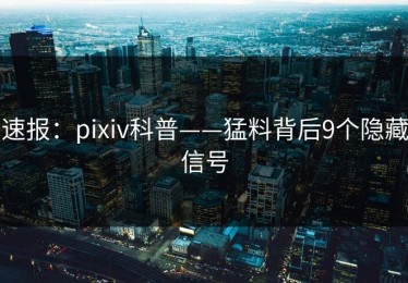 速报：pixiv科普——猛料背后9个隐藏信号
