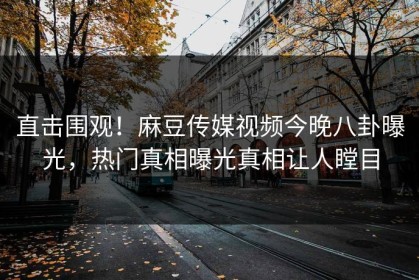 直击围观！麻豆传媒视频今晚八卦曝光，热门真相曝光真相让人瞠目