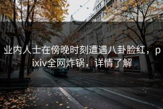 业内人士在傍晚时刻遭遇八卦脸红，pixiv全网炸锅，详情了解